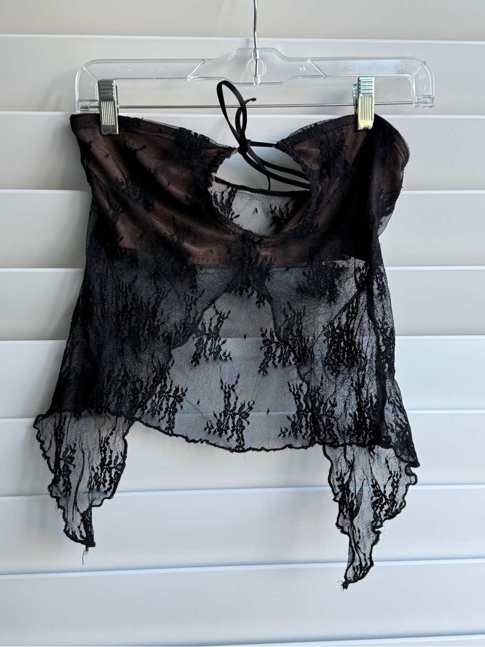 Outcast Clothing Black Lace Strapless Top